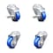 Service Caster 3 Inch Blue Polyurethane Wheel Swivel Bolt Hole Caster Set with 2 Brake SCC SCC-BH20S314-PPUB-BLUE-TLB-2-S-2 - alternate 1
